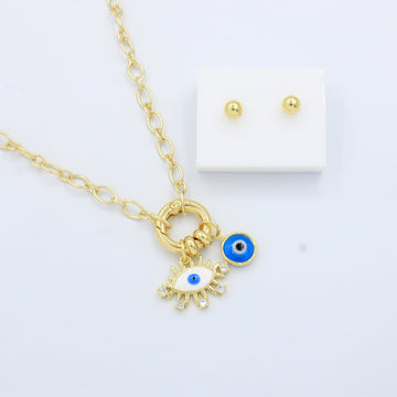 Set de Joyería de Goldfilled Ojo Turco mod. 7064
