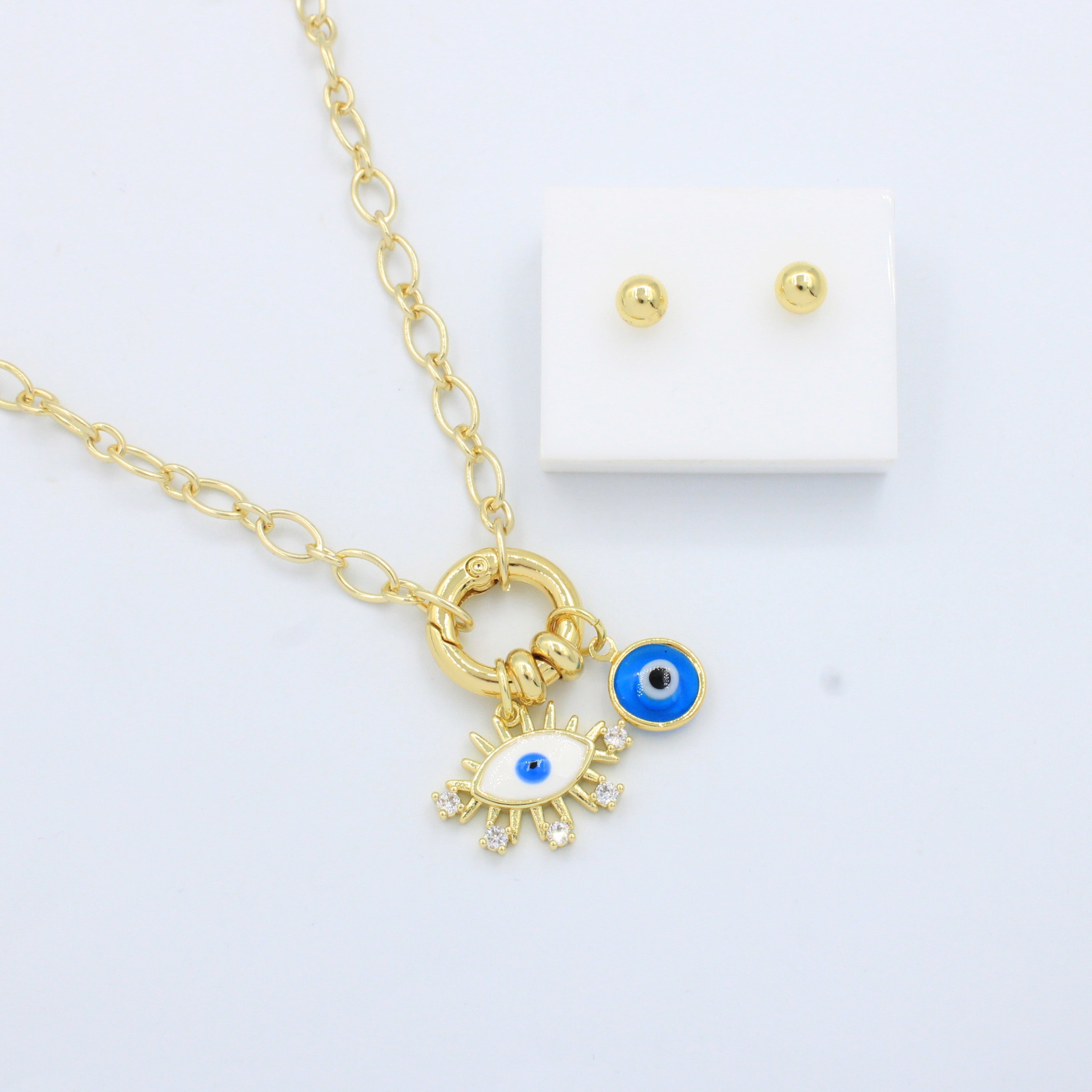 Set de Joyería de Goldfilled Ojo Turco mod. 7064