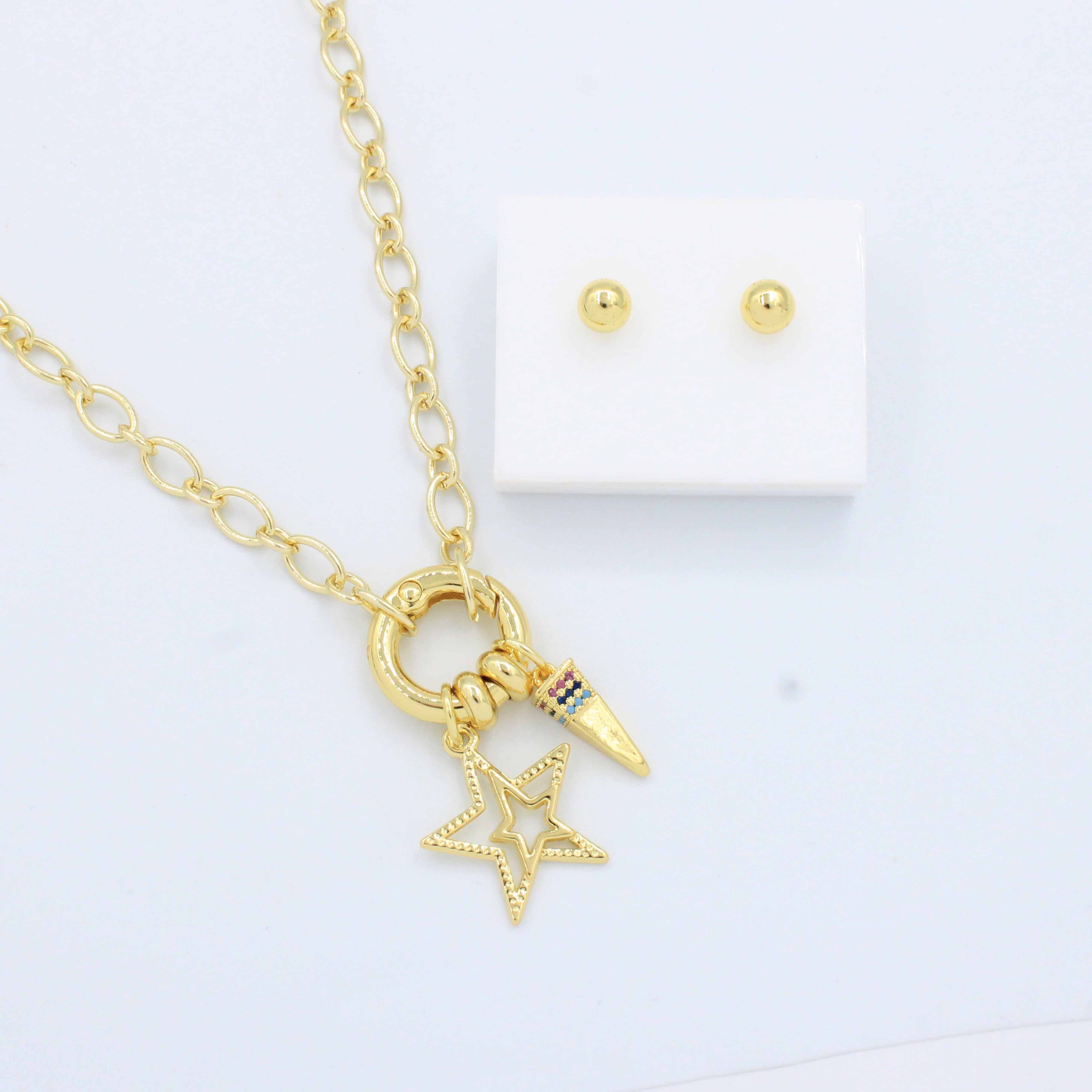 Set de Joyería de Goldfilled Esterella y Colmillo mod. 7065