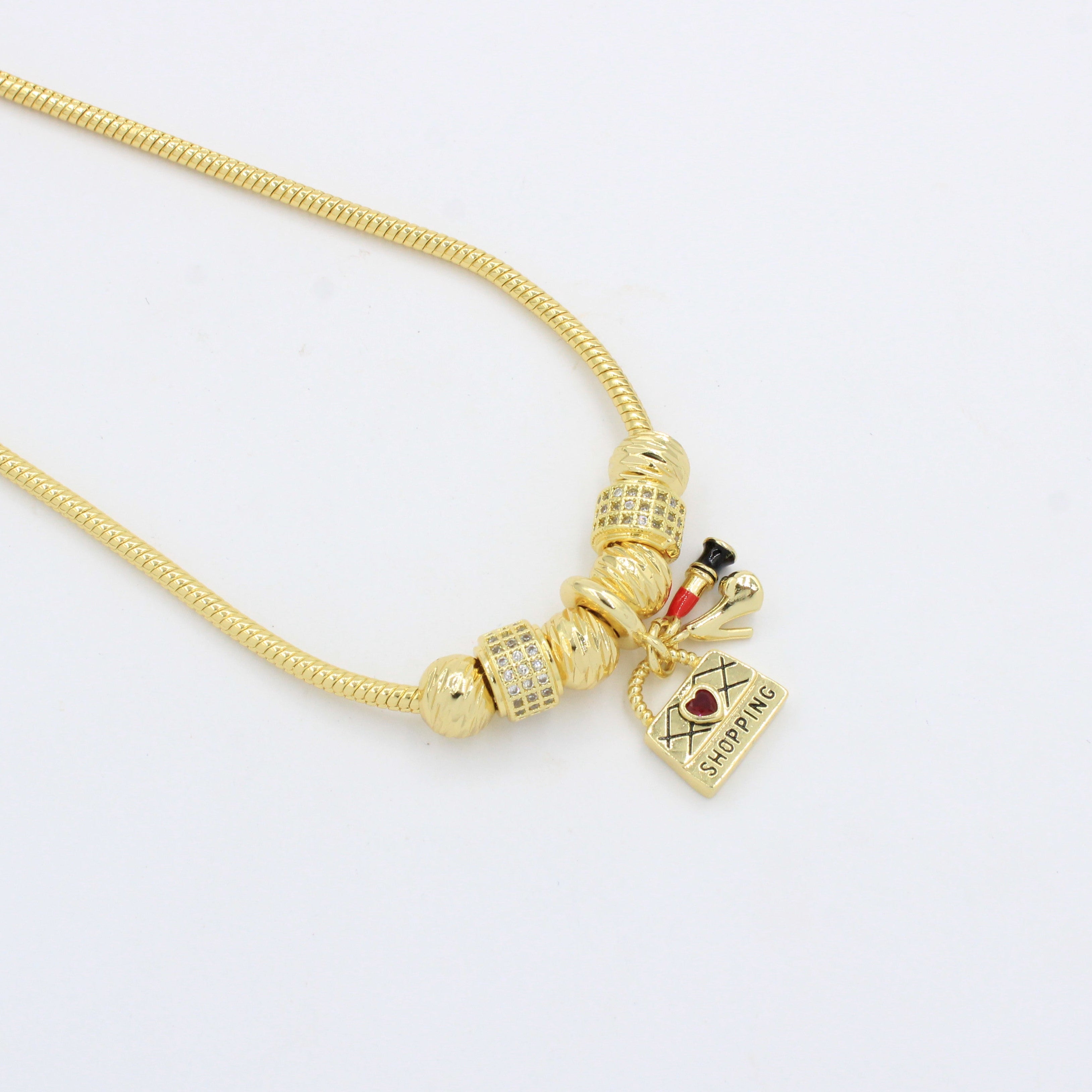 Paquete 2pz Collar de Goldfiled Colgantes Fancy mod. 16002