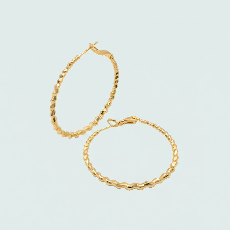 Arracada de Goldfilled con Diseño de Bambu mod. 1357