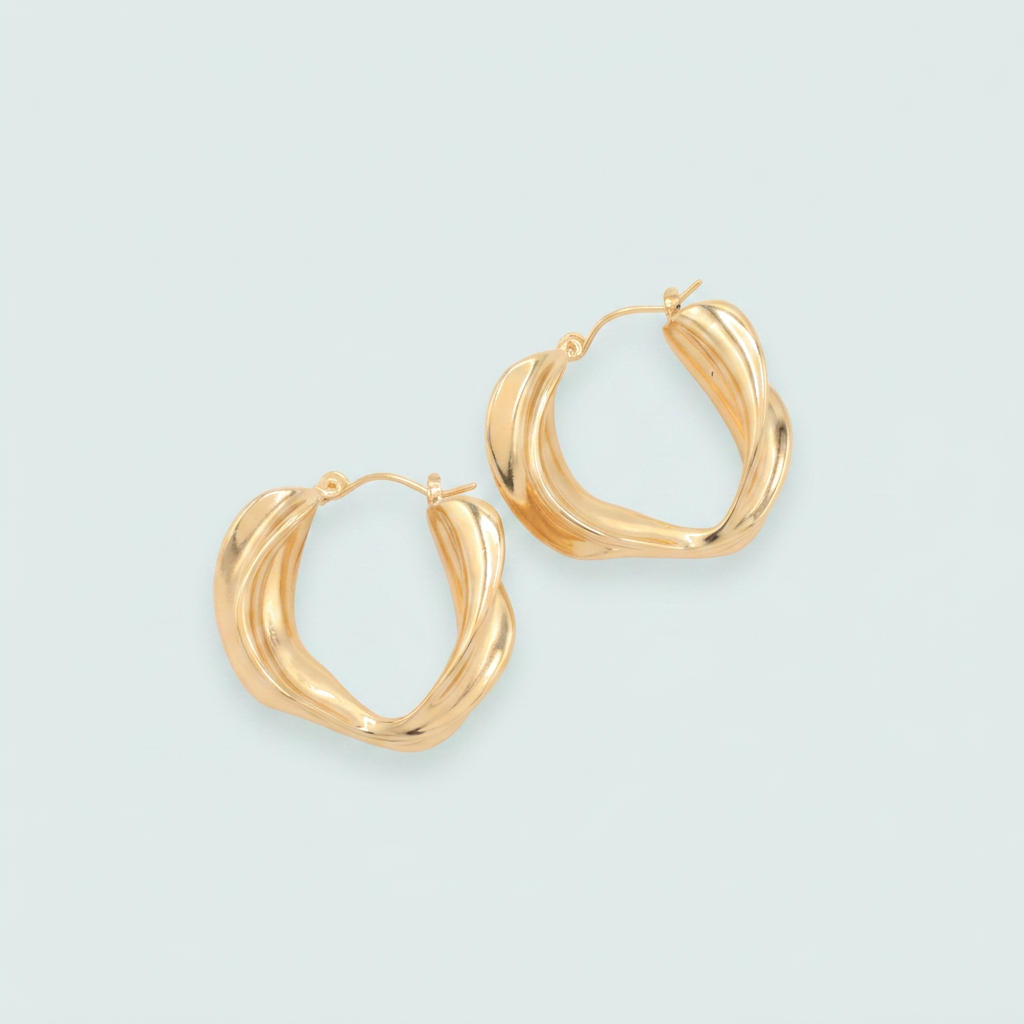 Arracada de Goldfilled con Diseño Torzal mod. 1356