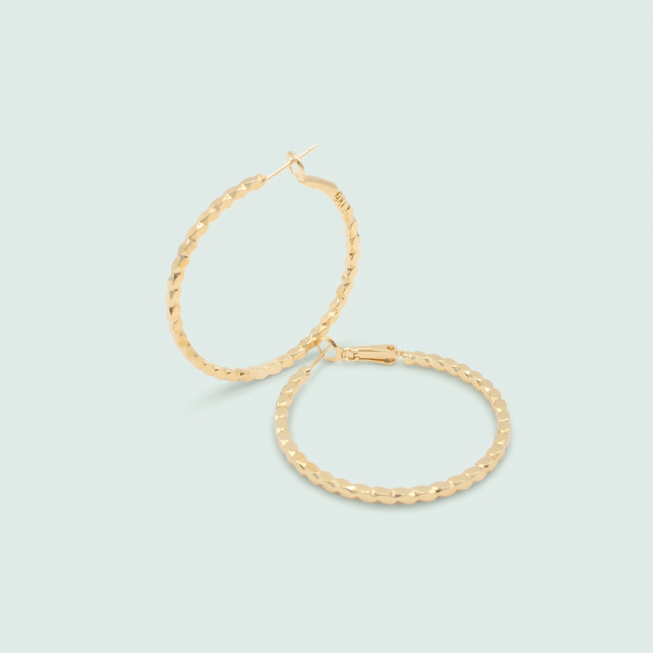 Arracada de Goldfilled con Diseño  de Rombo Elegante mod. 1355