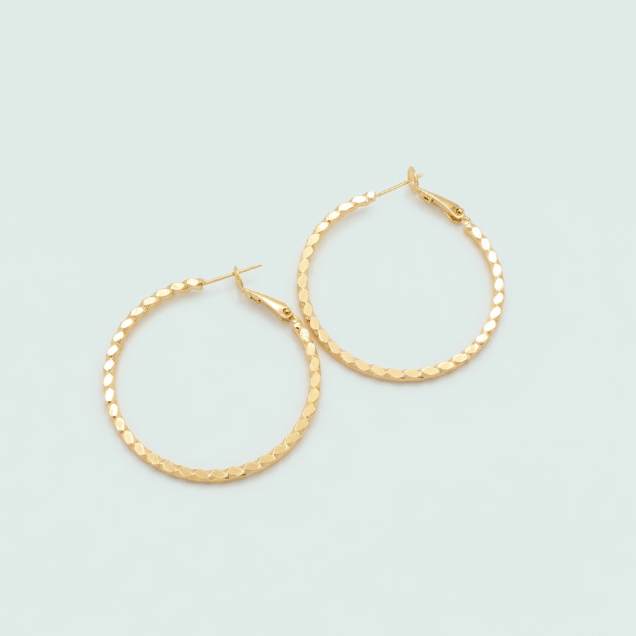 Arracada de Goldfilled con Diseño  de Rombo Elegante mod. 1355
