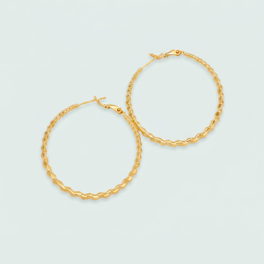 Arracada de Goldfilled con Diseño de Bambu mod. 1357