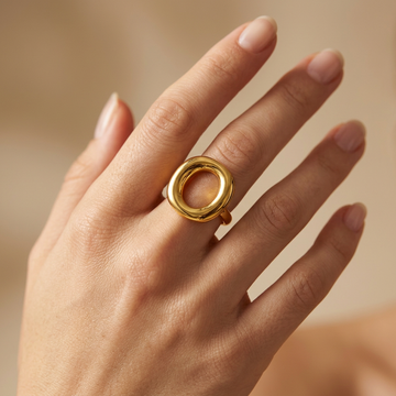 Anillo de Goldfilled Óvalo Liso mod. 6066
