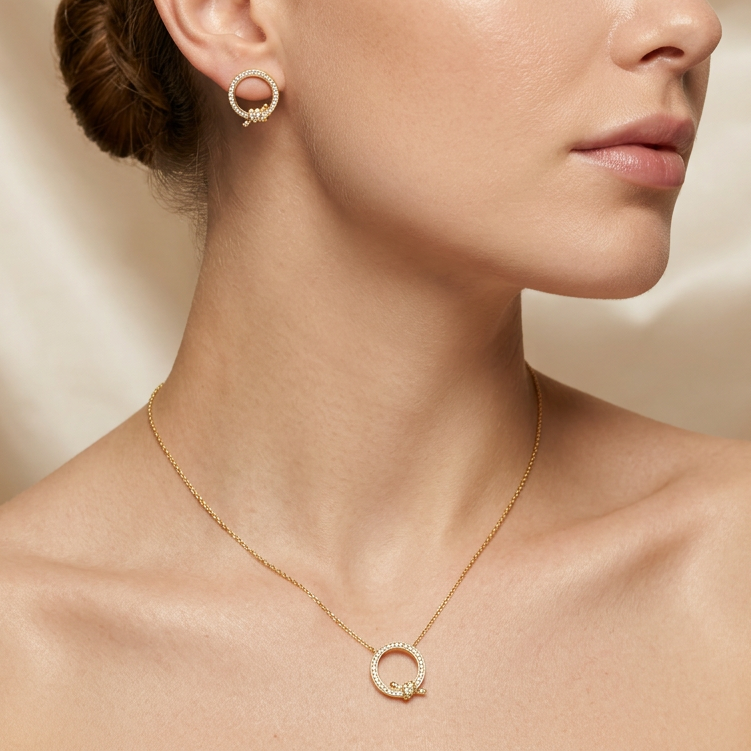 Set de Joyería de Goldfilled Diseño Nudo mod. 7096