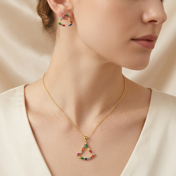 Set de Joyería de Goldfilled Diseño Brillante mod. 7109