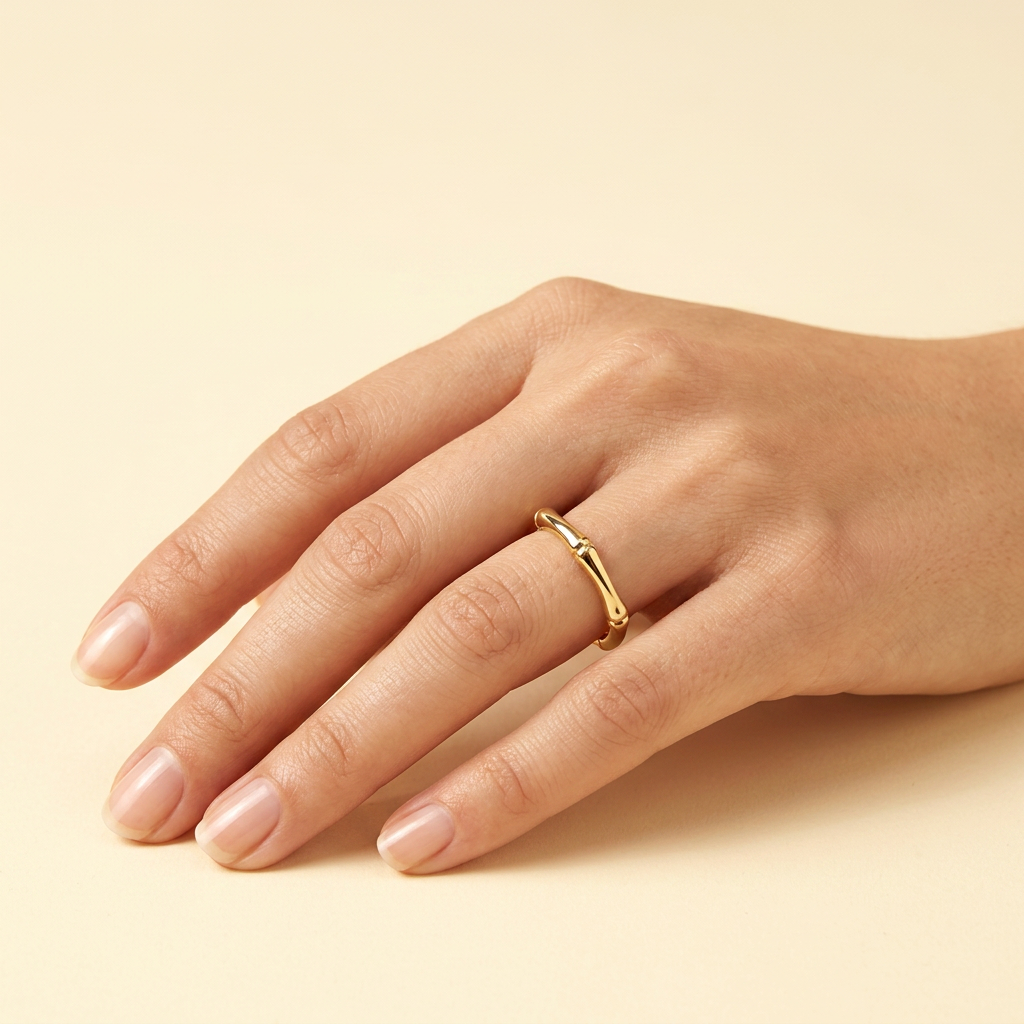 Anillo de Goldfilled con Diseño de Hueso  mod. 1407