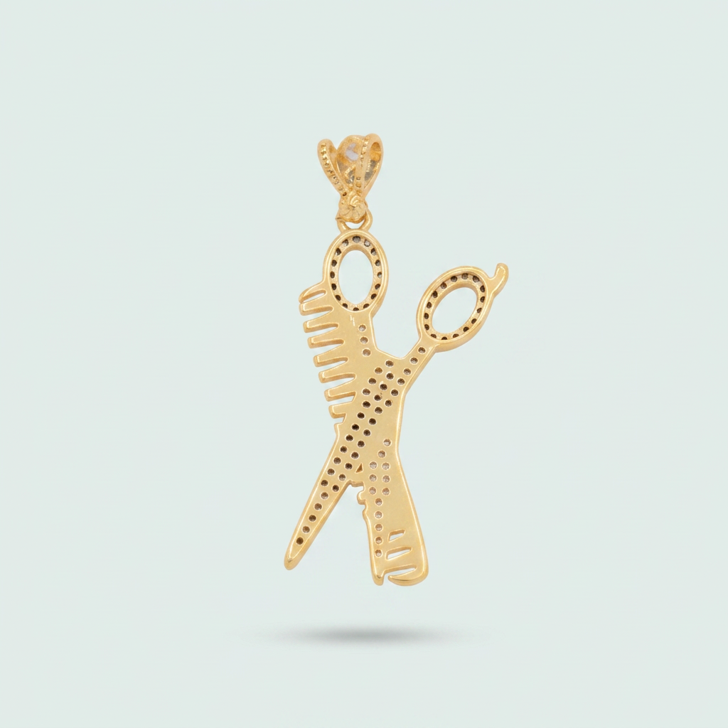 Dije de Goldfilled  de Estilista Grande con Zirconia  mod. 1328
