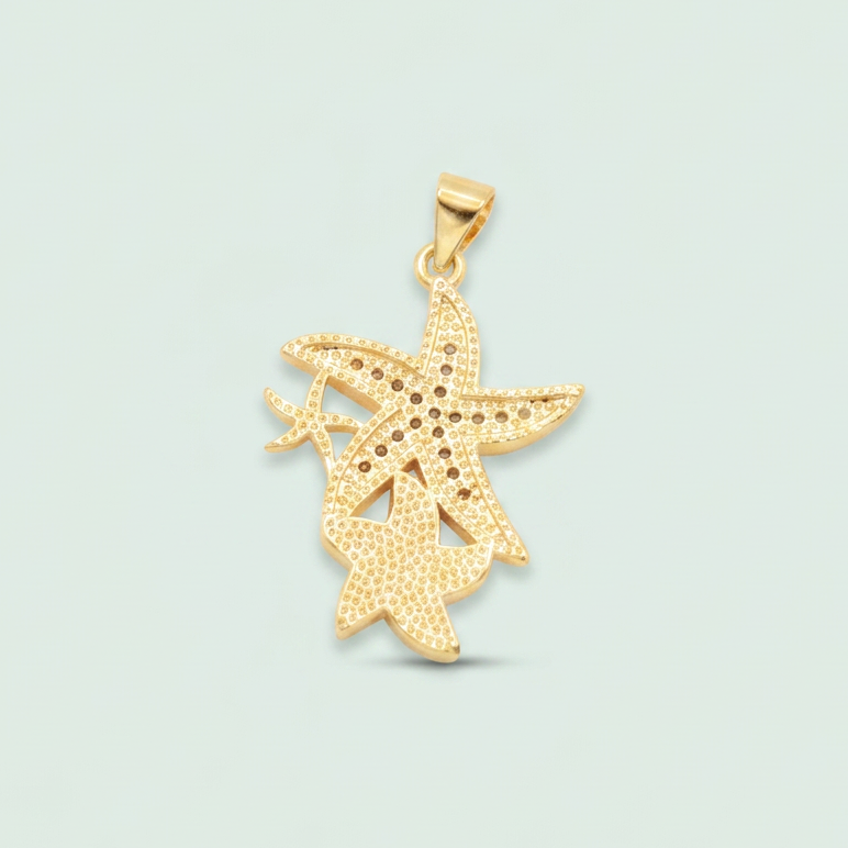 Dije de Goldfilled Estrellas de mar con Zirconia mod. 1323