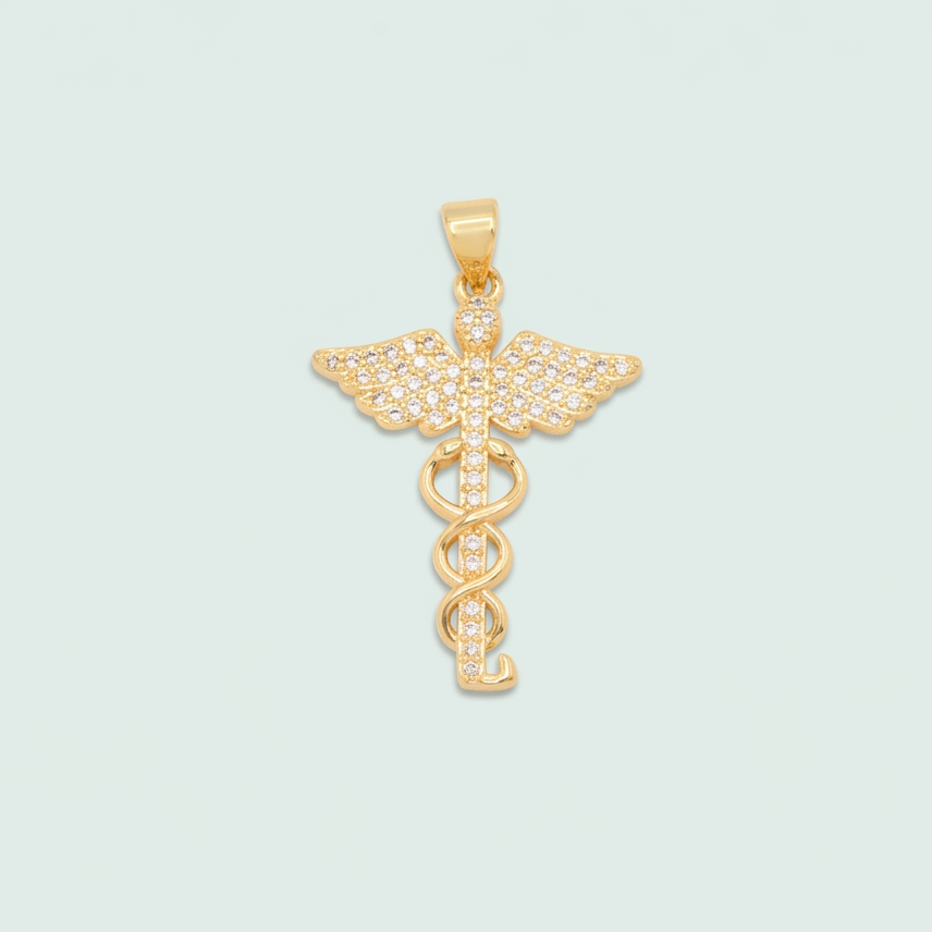 Dije de Goldfilled con Diseño  de Medicina con Zirconia Grande mod. 1271