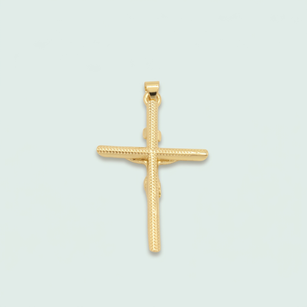Dije de Goldfilled con Diseño de Cruz Elegante y Zirconia mod. 1278