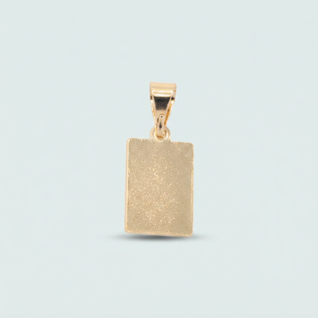 Medalla de Oro Laminado Rectangular de la Virgen de Guadalupe mod. 1433