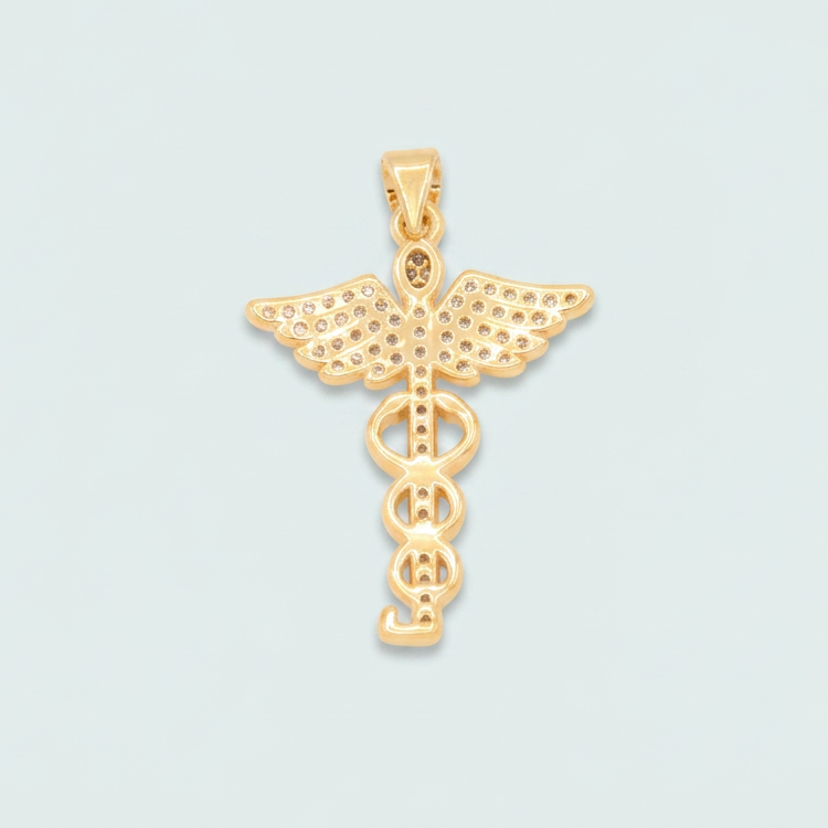 Dije de Goldfilled con Diseño  de Medicina con Zirconia Grande mod. 1271