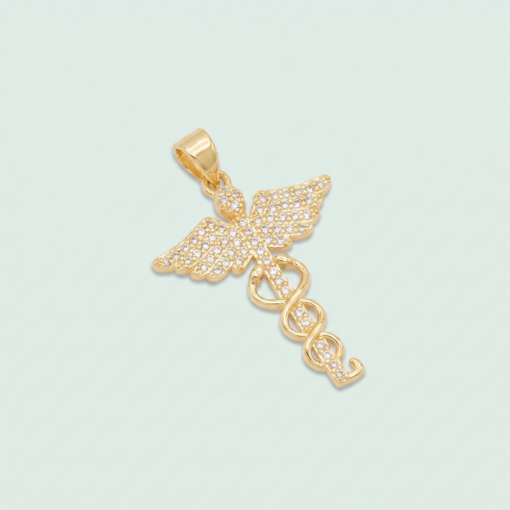 Dije de Goldfilled con Diseño  de Medicina con Zirconia Grande mod. 1271