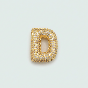 Dije de Goldfilled con Inicial  de Letra D y ZIrconia mod. 1285