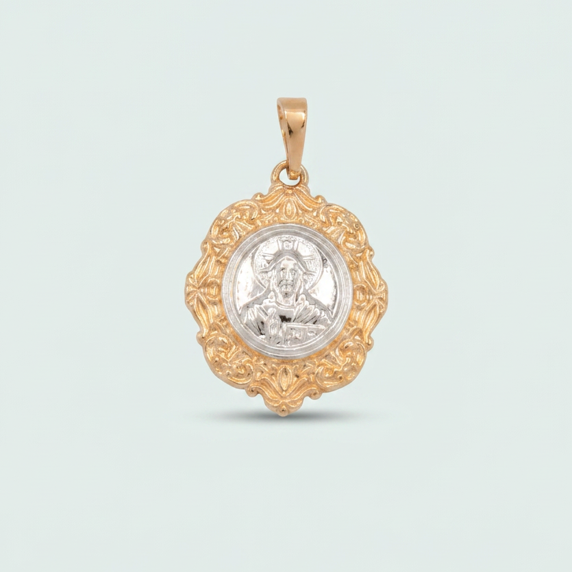 Dije de Goldfilled de San Benito con Borde Barroco mod. 1335