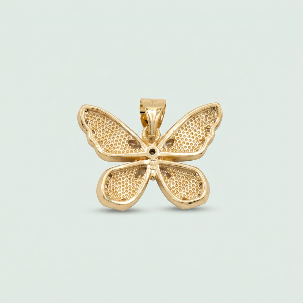 Dije de Goldfilled de Mariposa Elegante con Zirconia mod. 1324
