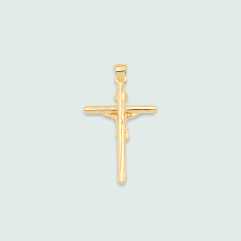 Dije de Goldfilled con Diseño de Cruz Liso mod. 1275