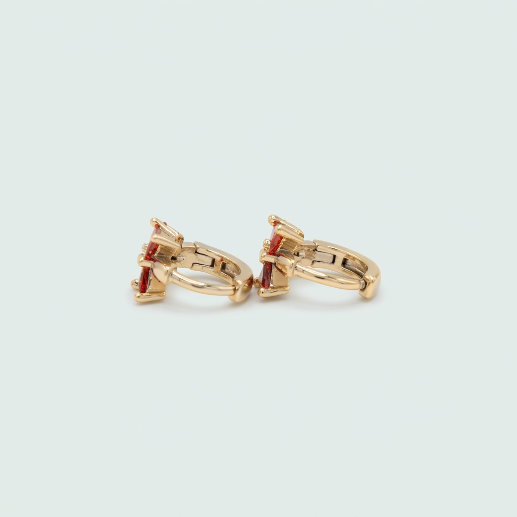 Grapa de Goldfilled con Diseño de Moño y Zirconia mod. 1381
