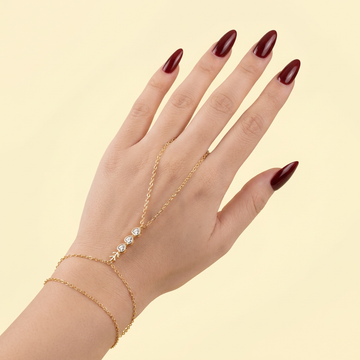 Pulsera Manopla de Oro Laminado con Diseño de Corazones con Zirconia mod. 1534