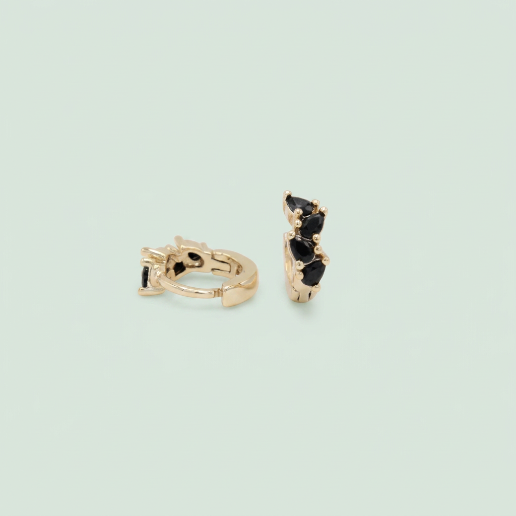 Grapa de Goldfilled  con Zirconias Negras mod.1382