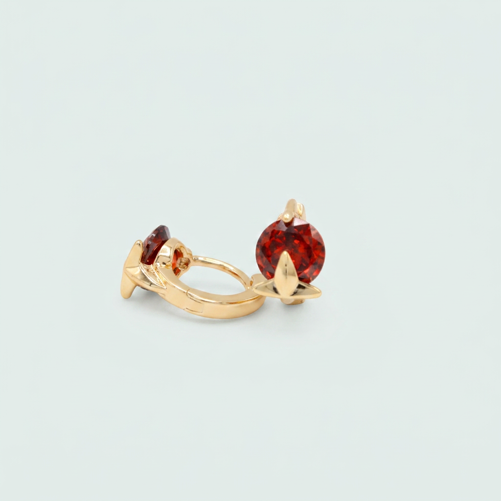 Grapa de Goldfilled con Zirconia Naranja Elegante mod. 1384