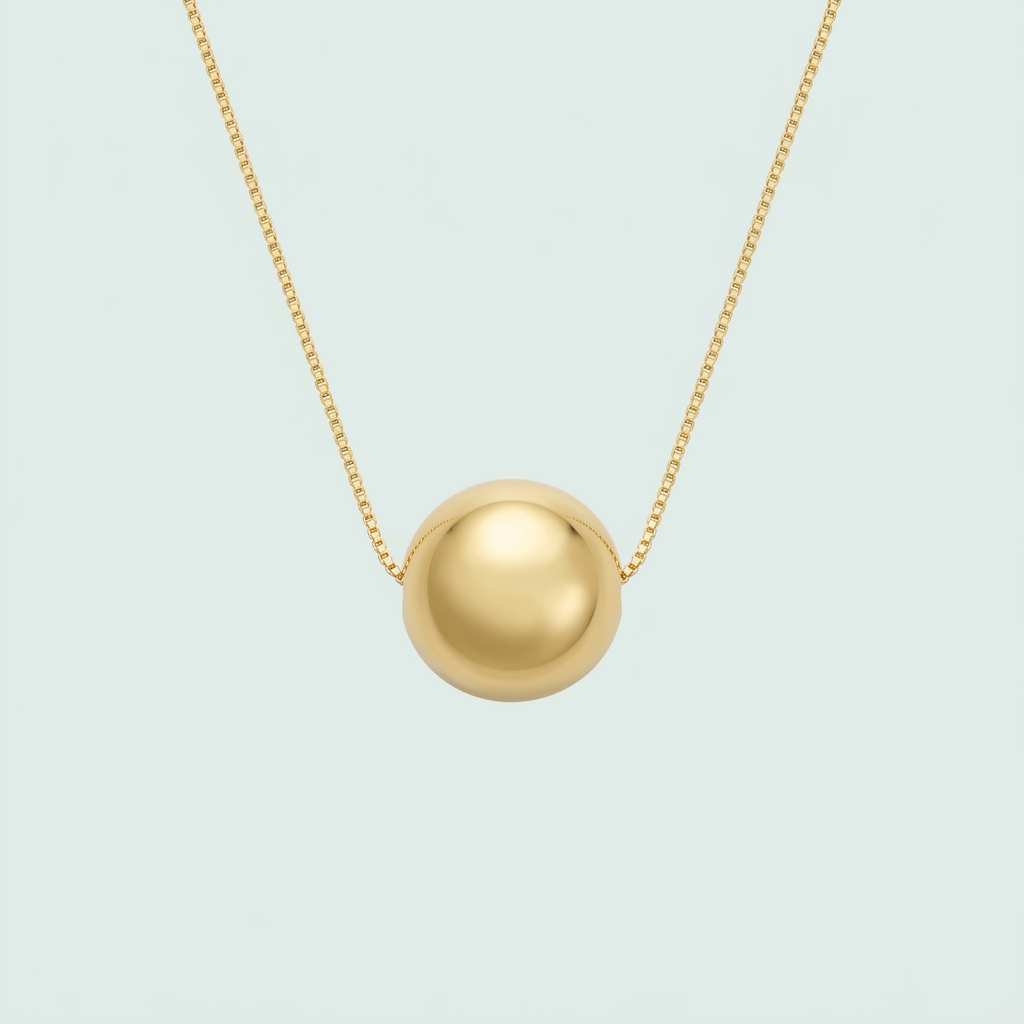 Set de Joyería de Goldfilled Diseño de Media Esfera Brillante mod. 1097