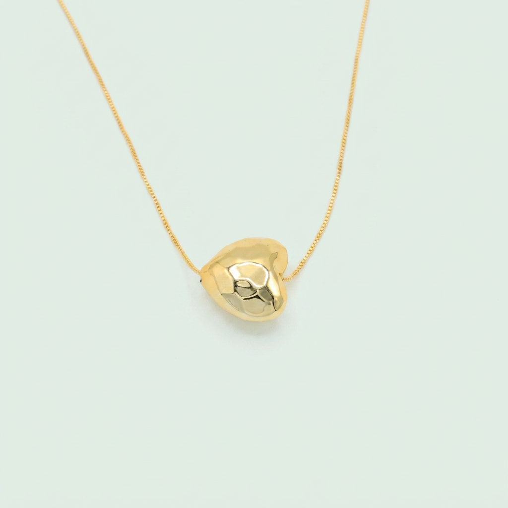Set de Joyería de Goldfilled Diseño de Corazón Brillante mod. 1096