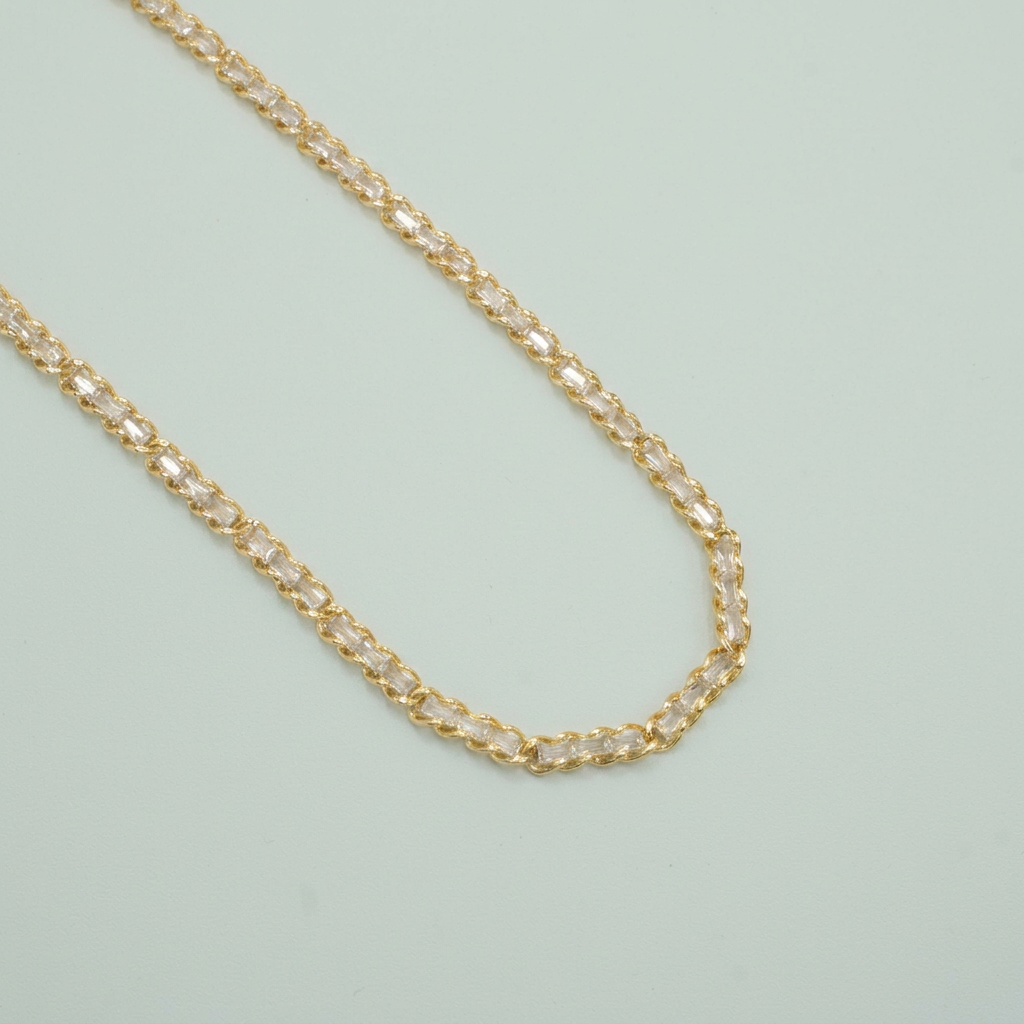 Gargantilla de Goldfilled Clásica de Zirconias mod. 1130
