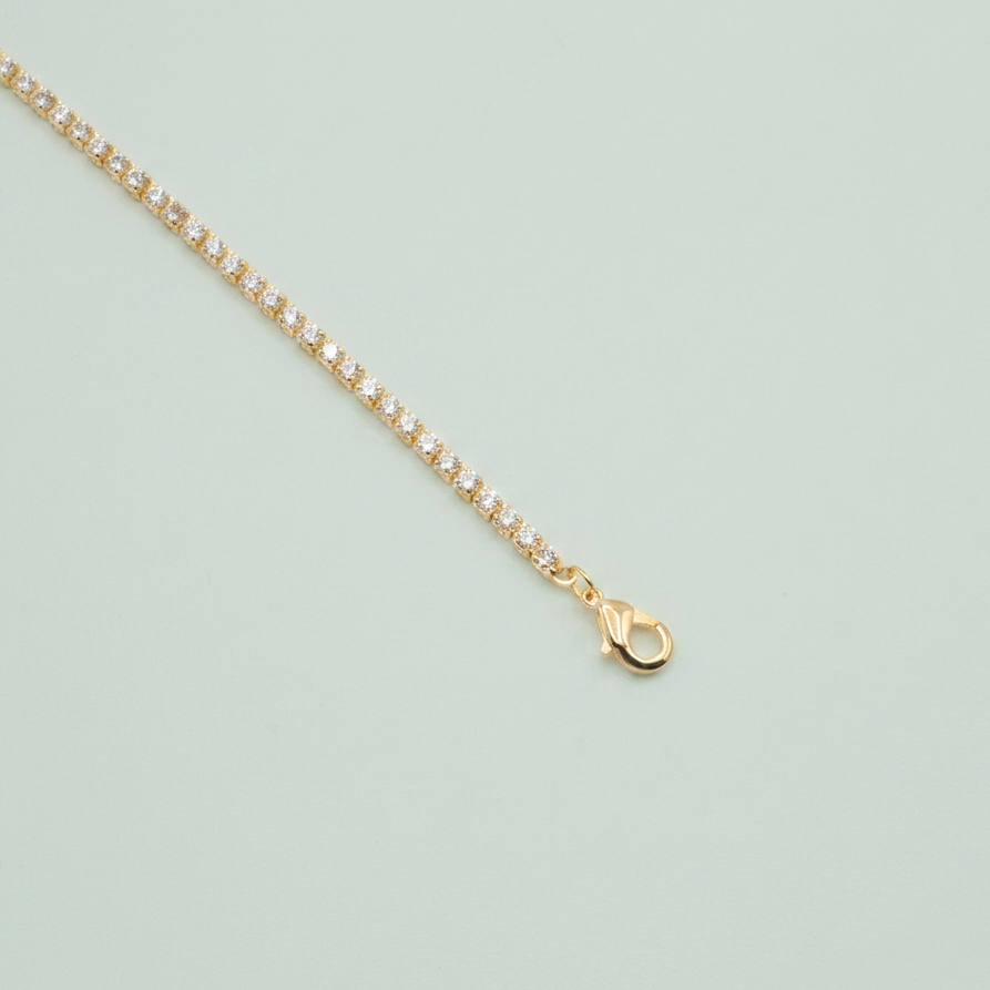 Gargantilla de Goldfilled Corbatín de Zirconias mod. 1132