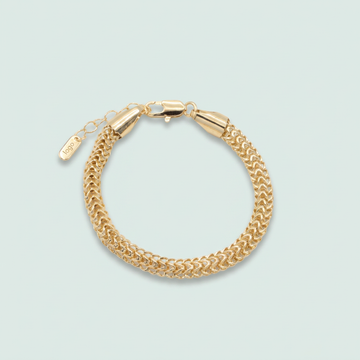 Pulsera Oro Laminado  Circular Hueca con Extensión mod. 1420