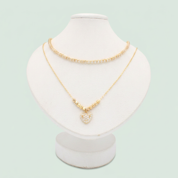 Gargantilla de Goldfilleld con zirconia y con Diseño de Corazon de Zirconia mod.1371