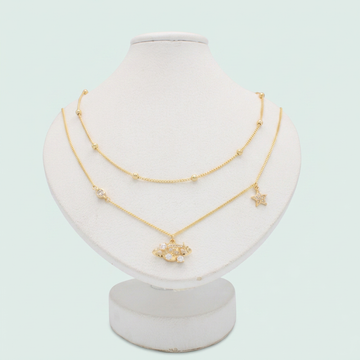 Gargantilla de Goldfilleld con zirconia y con Diseño de Saturno con un trueno y Zirconia  mod.1369