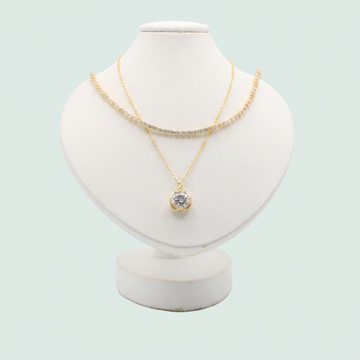 Gargantilla de Goldfilleld con Zirconia con Diseño de Esfera de Zirconia mod. 1366