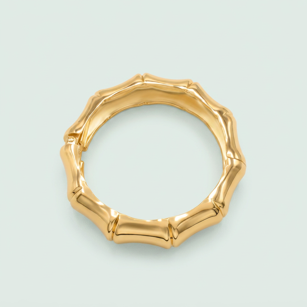 Aro de Goldfilled Tipo Bambú mod.1288