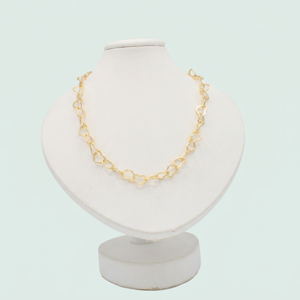 Gargantilla de Joyería de Goldfilled con Diseño de Corazones mod. 1113