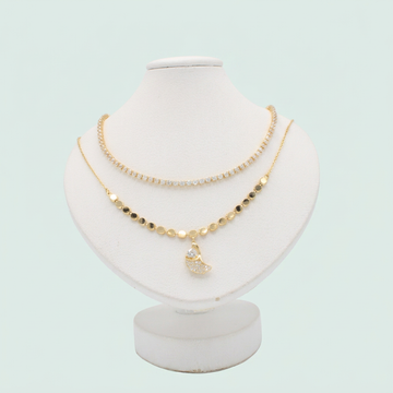 Gargantilla de  Goldfilleld con Zirconia con Diseño Alado con Zirconia mod.1368