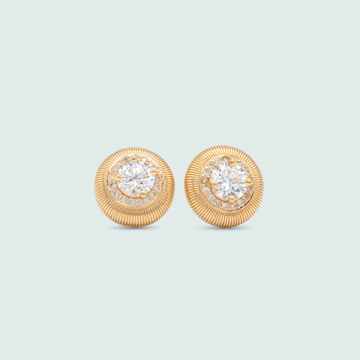 Arete de Goldfilled con Diseño Circular y Centro de Zirconia mod. 1404