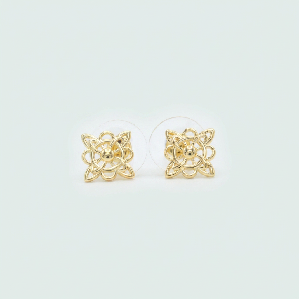 Set Especial de Joyería de Goldfilled Diseño con Dijes de Nudo de Bruja mod. 1107