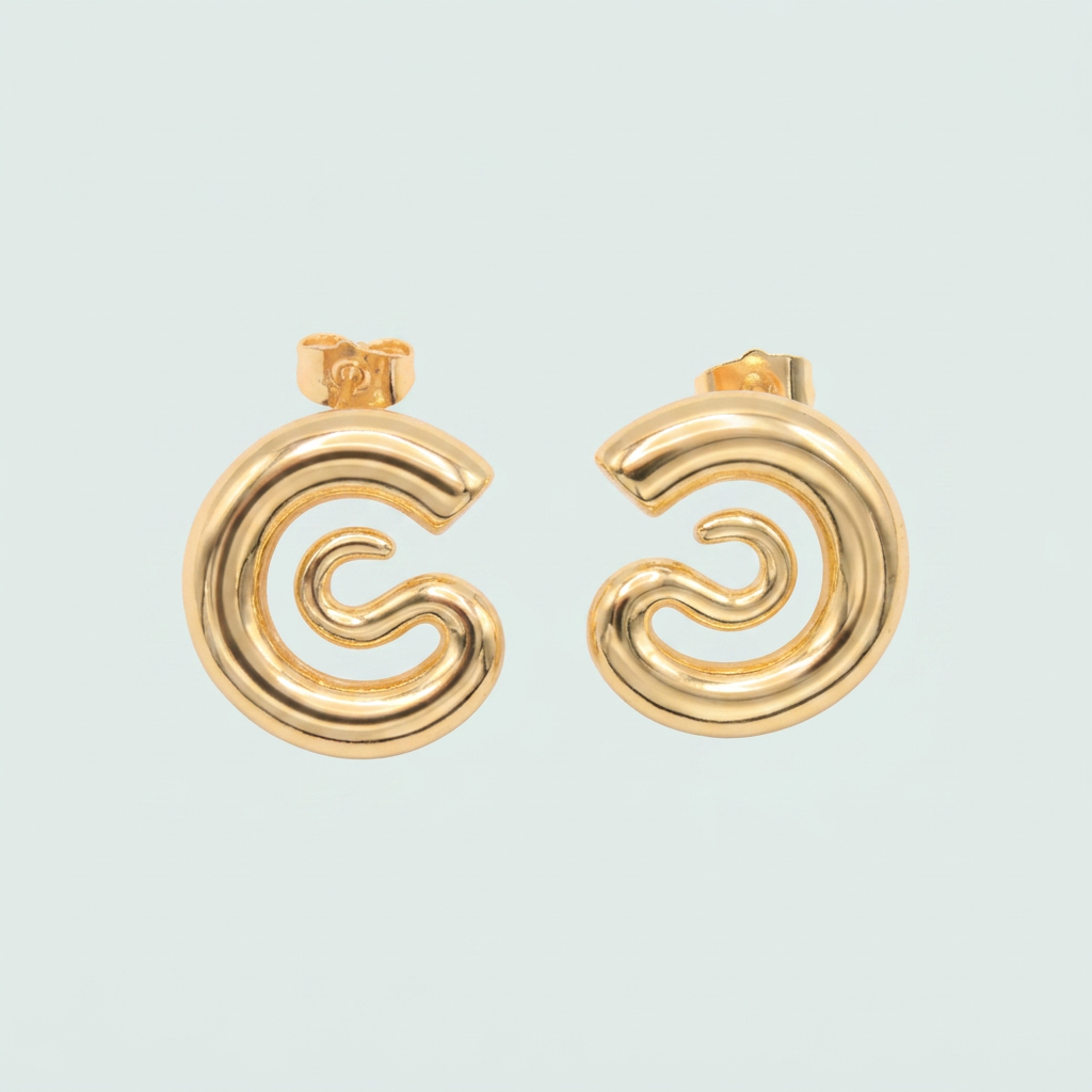 Arete de Goldfilled con Diseño de Espiral mod. 1401
