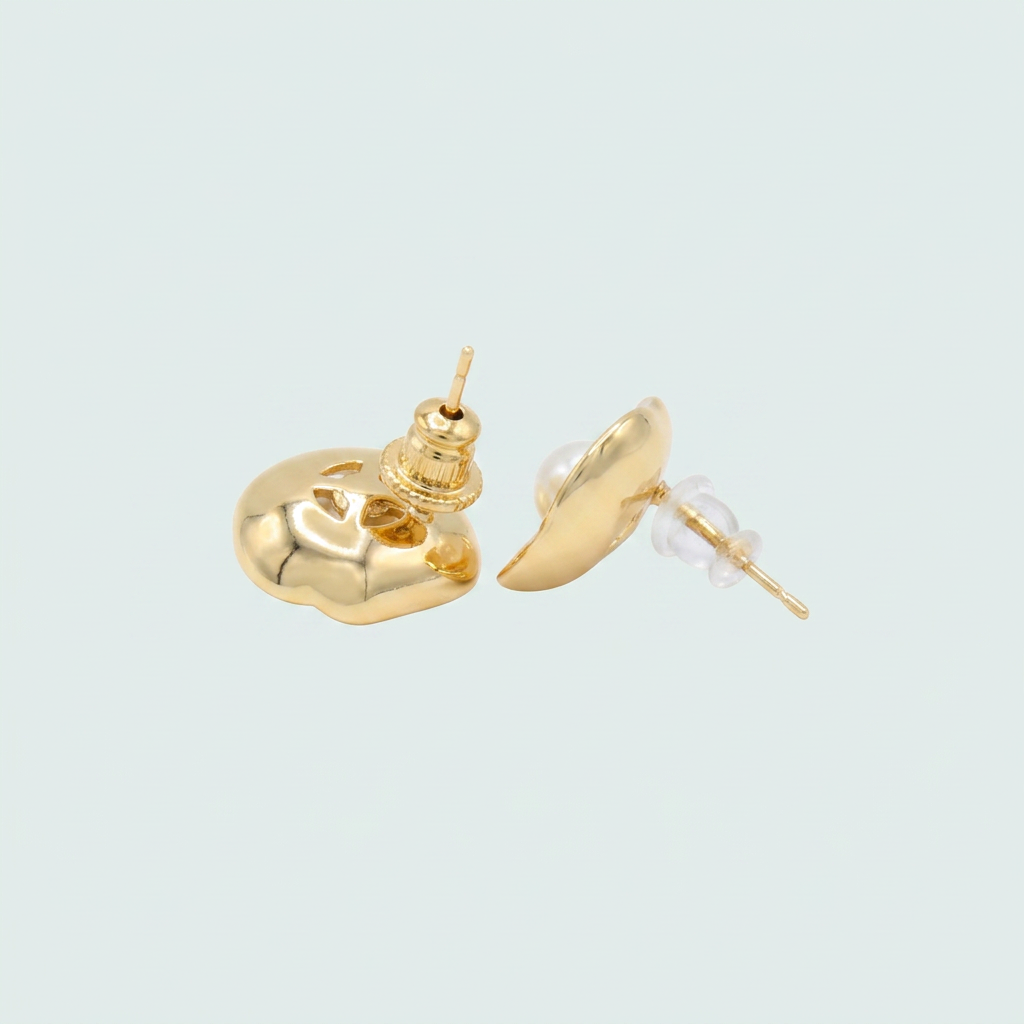 Arete de Goldfilled con Diseño de Rosa y Perla chica mod. 1230