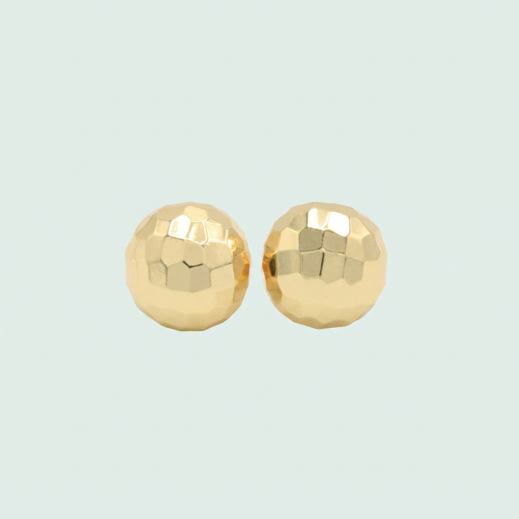 Arete de Goldfilled Circular con Diseño Facetado mod. 1227