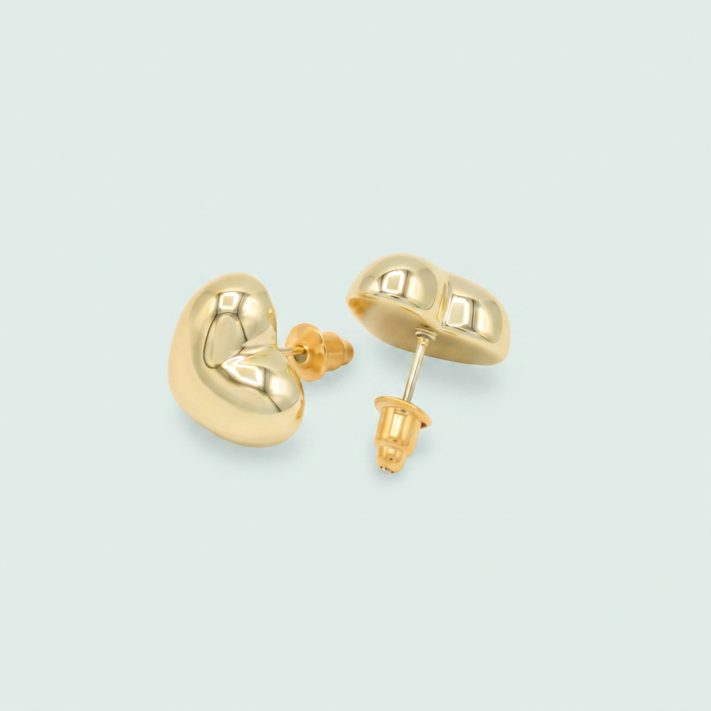 Set de Joyería de Goldfilled Diseño de Corazón Brillante mod. 1096