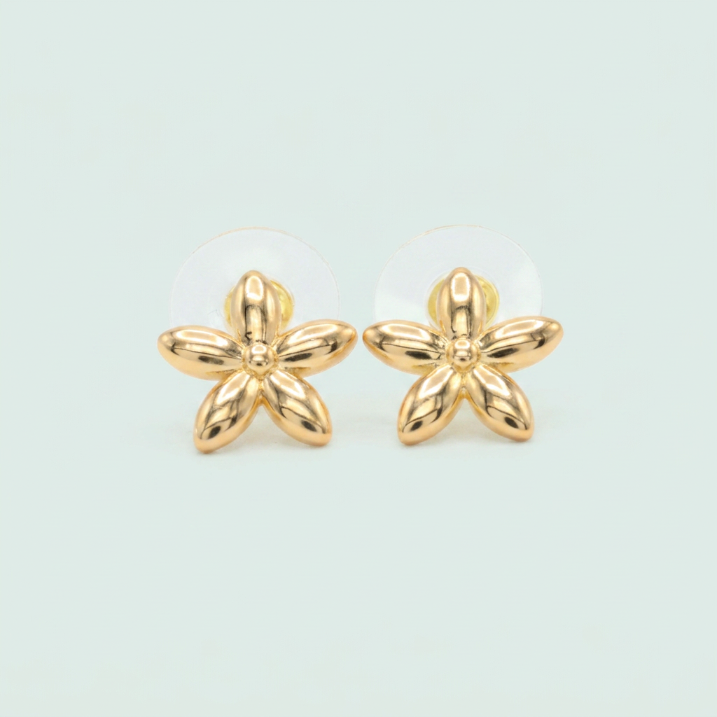 Set Especial de Joyería de Goldfilled Diseño Flores de Zirconia mod. 1105