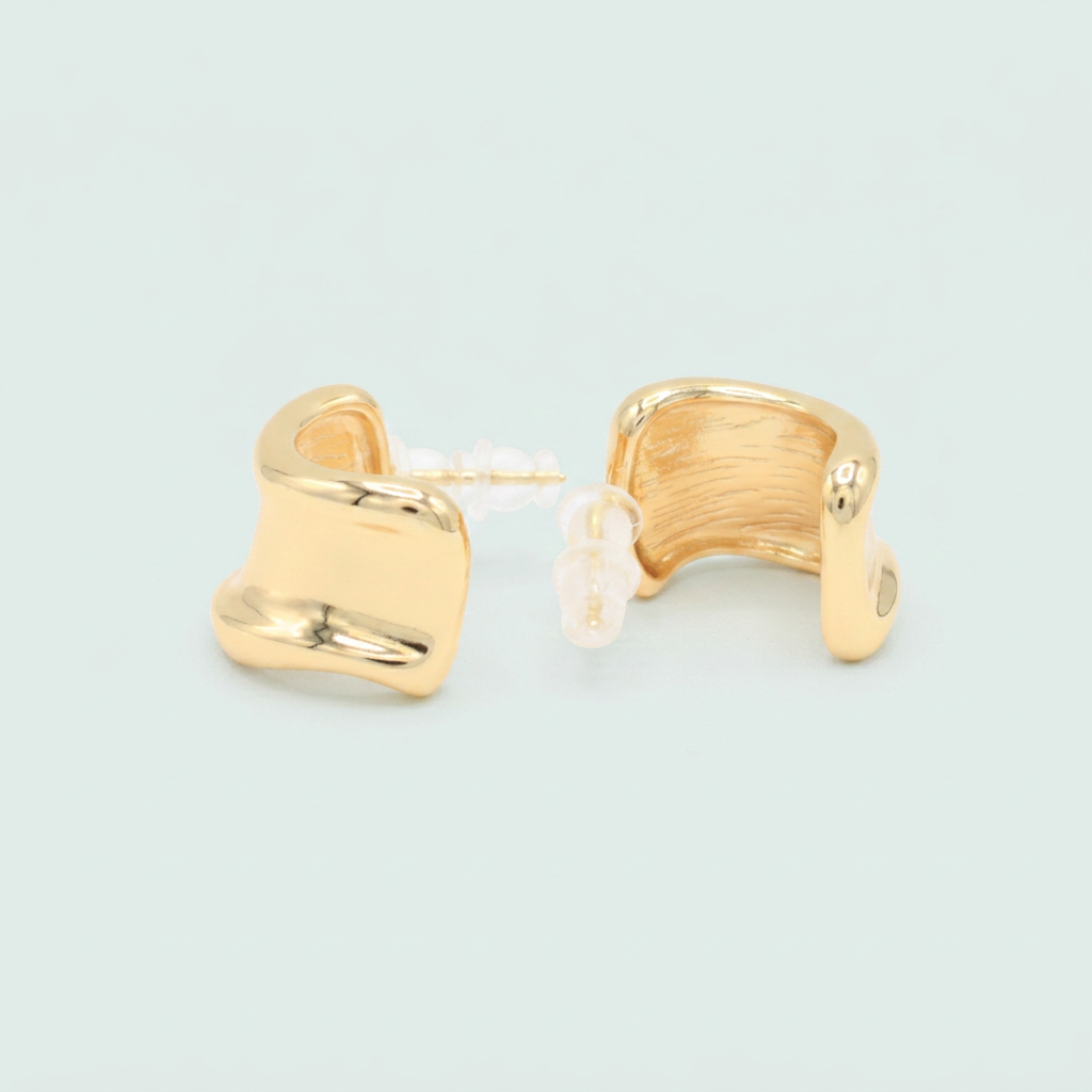 Arete de Goldfilled con Diseño de Ondas mod. 1232