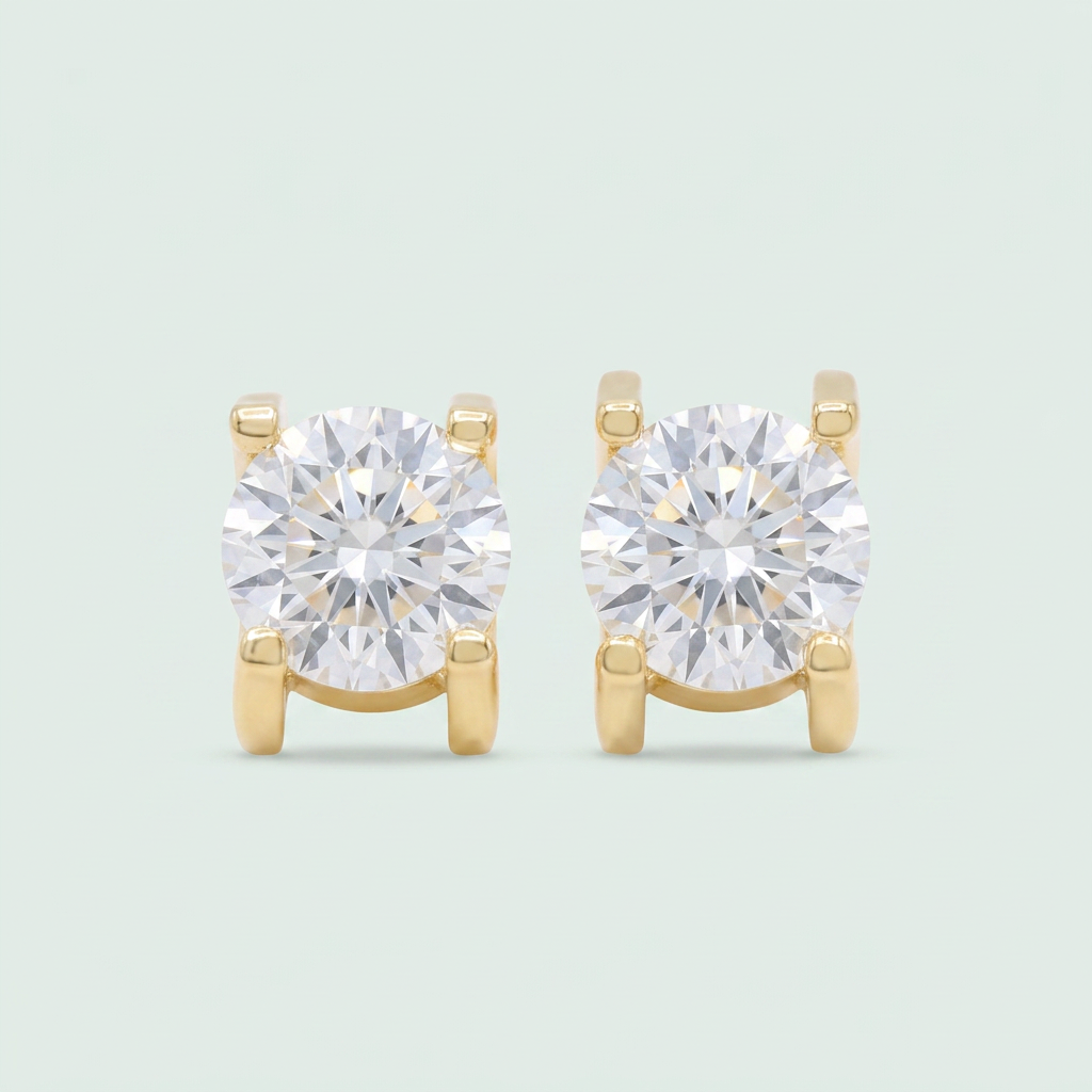 Set de Goldfilled Gargantilla y Aretes con Diseño de Luna y Zirconia mod. 1362