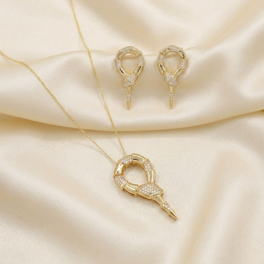Set de Joyería de Goldfilled Serpiente mod. 7081