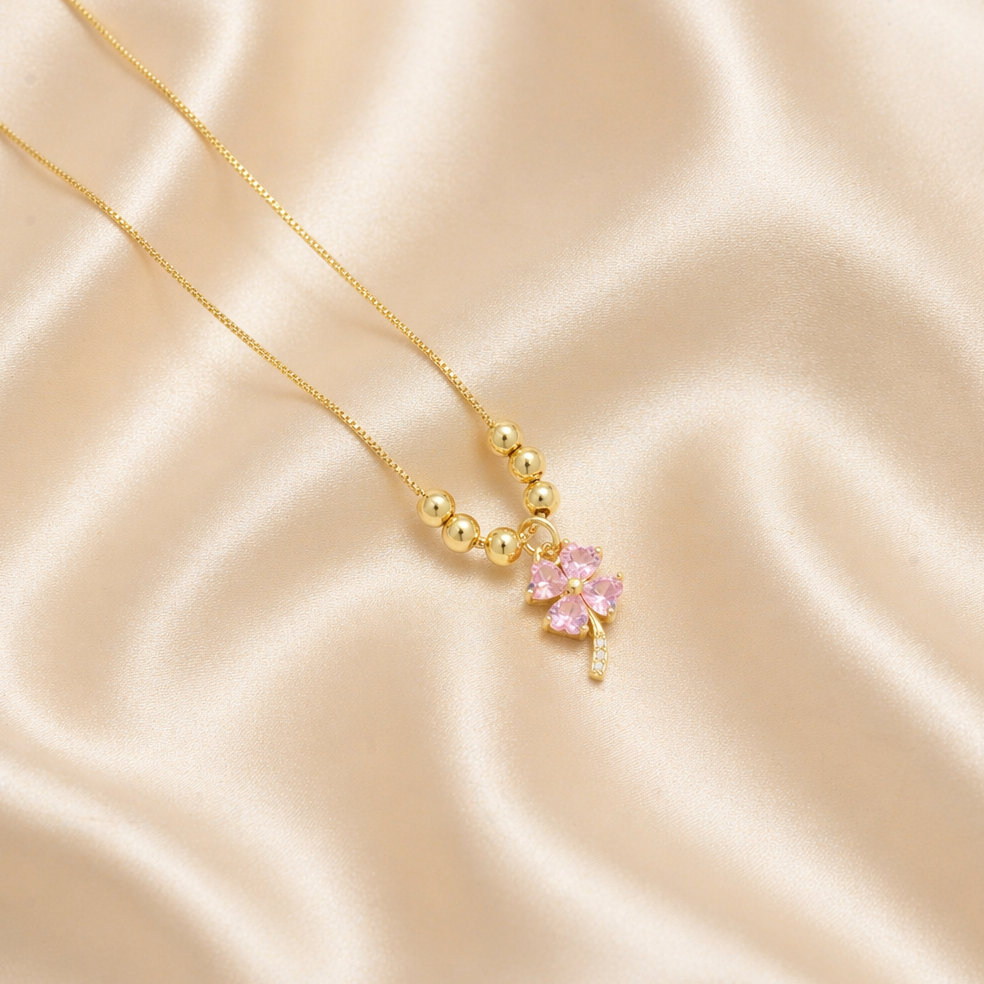 Set de Joyería de Goldfilled Diseño de Trébol mod. 7111